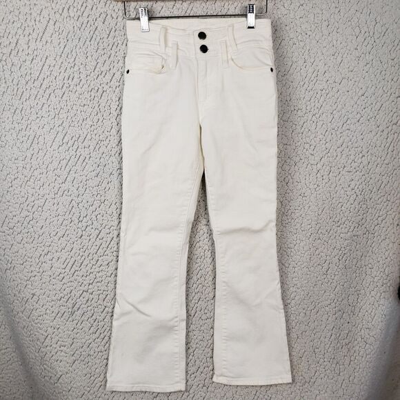 Frame Le High Flare Womens 25 White High Rise Flare Jeans Retro Chic - Picture 1 of 10